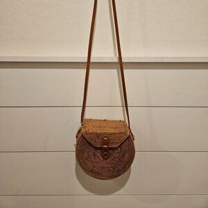 Anthropologie wicker purse